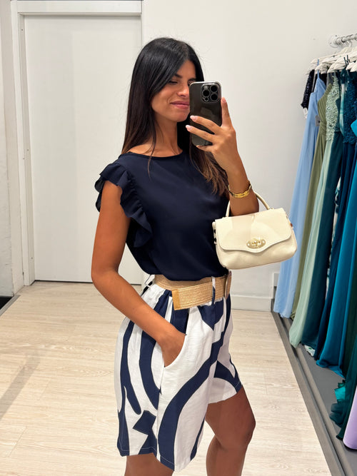Shorts fantasia con cintura