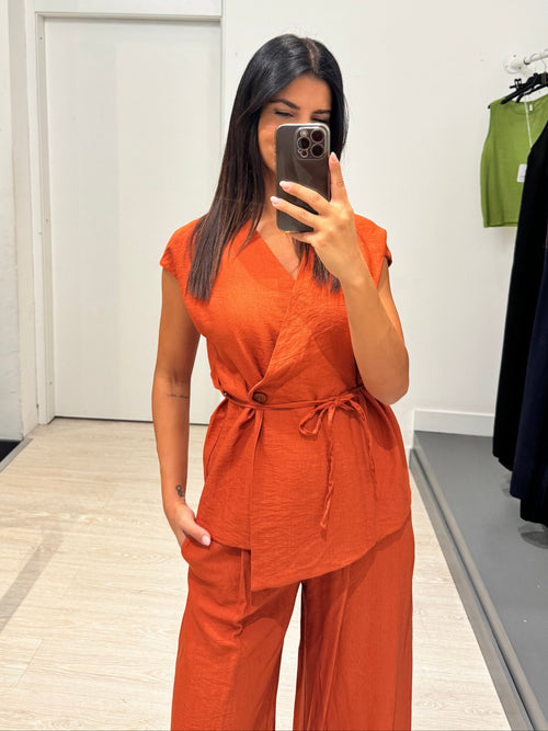 Completo top kimono e pantalone