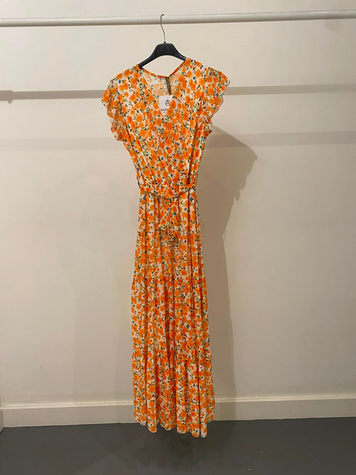 Vestito lungo manica fantasia mix