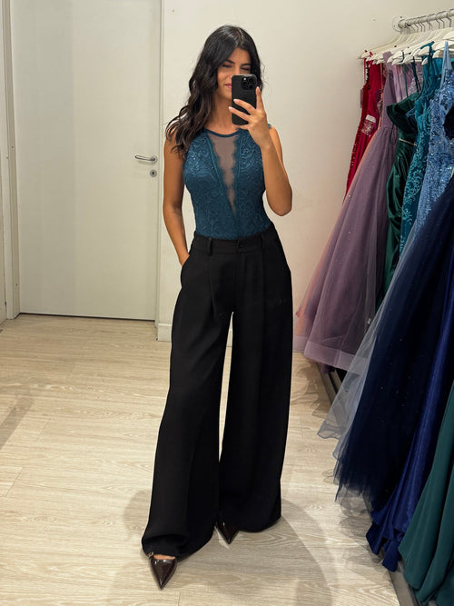 Body pizzo scollo dietro