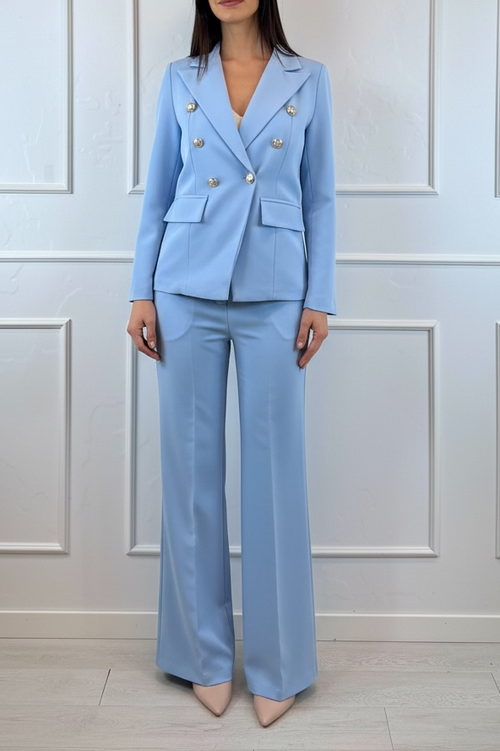 Completo giacca doppiopetto e pantalone zampa
