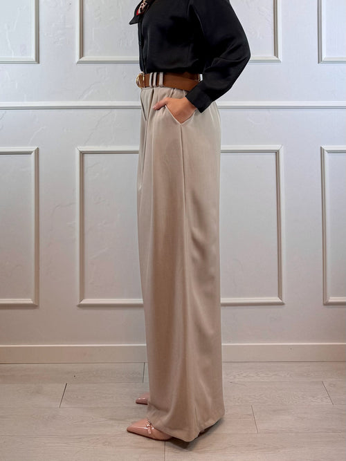 Pantalone palazzo doppia pence