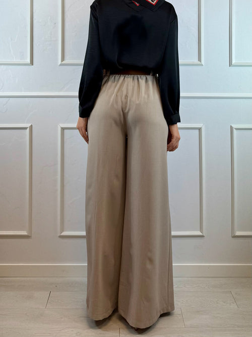 Pantalone palazzo doppia pence