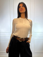 Maglia Polo a trecce
