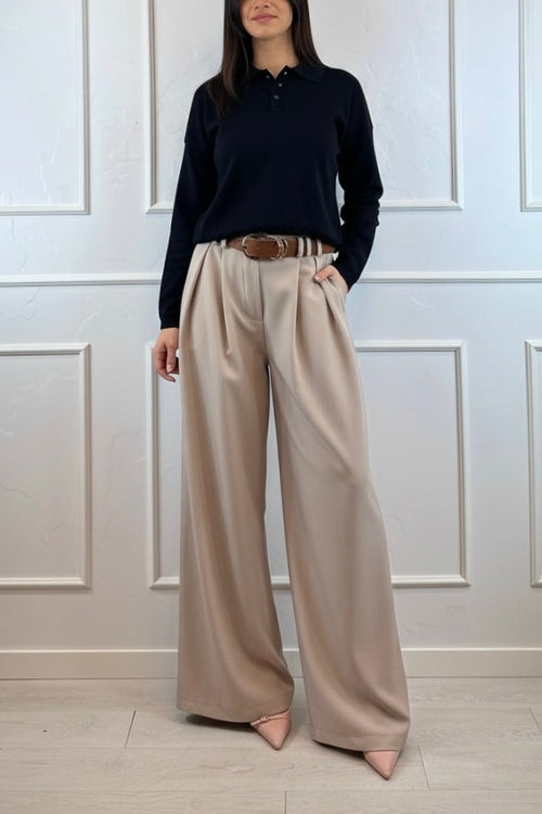 Maglia Crop Polo in Maglia