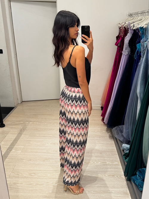 Pantalone palazzo viscosa zigzag