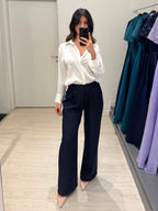 Camicia raso con colletto