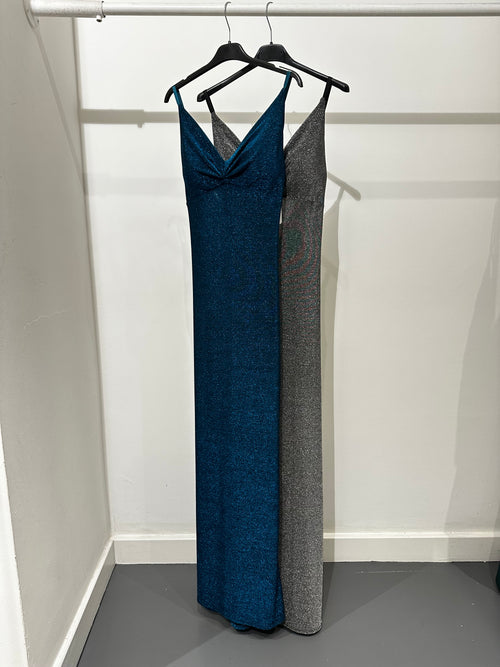 Abito lungo Lurex sirena scollo schiena