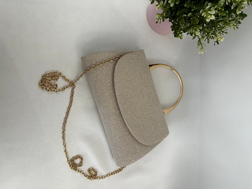 Pochette lurex manico tondo