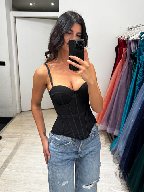Corsetto tulle e fascia vita