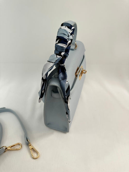 Borsa piccola fibbia e foulard ecopelle