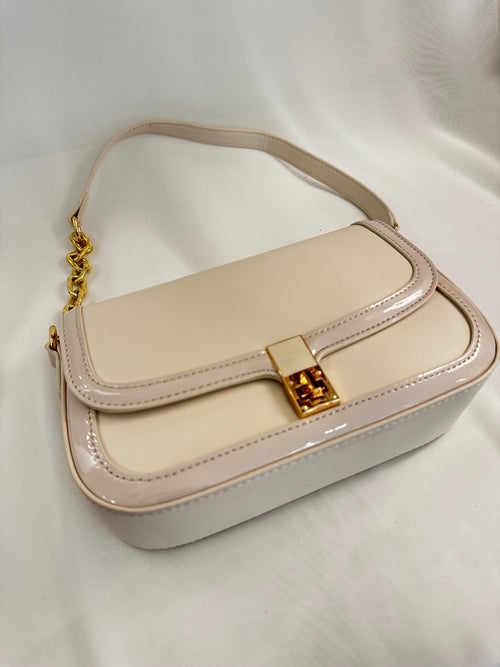 Borsa spalla con catena ecopelle