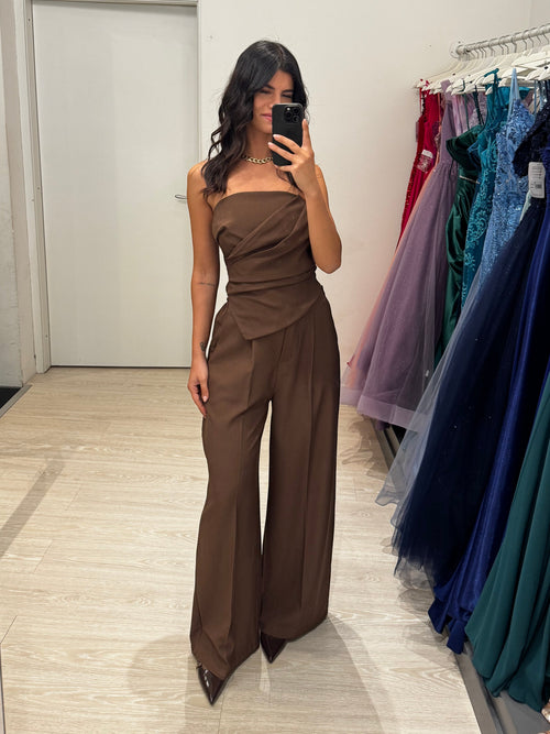 Completo top arricciato e pantalone