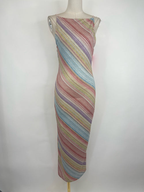 Vestito midi Lurex righe