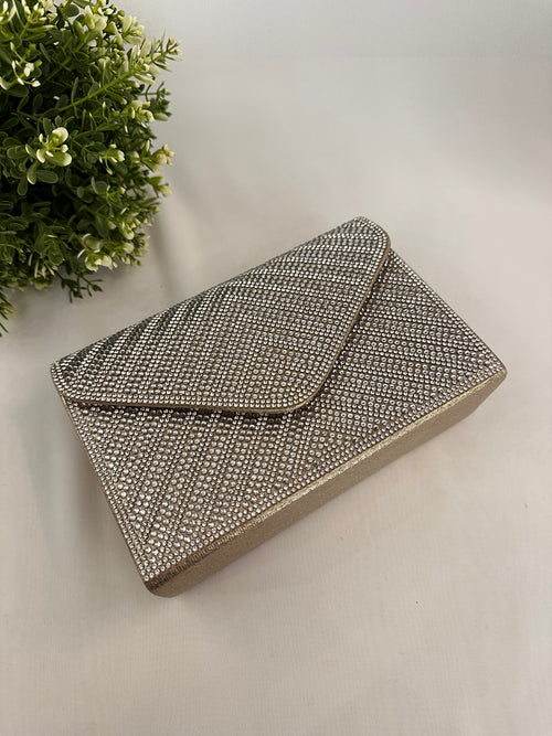 Pochette busta strass davanti