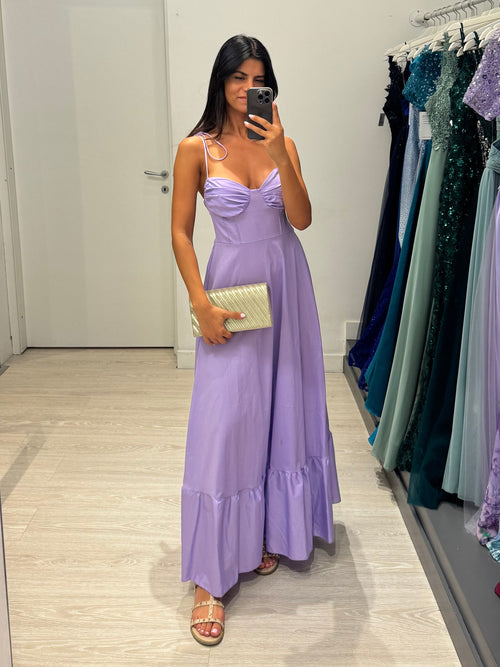 Vestito lungo cotone laccetti