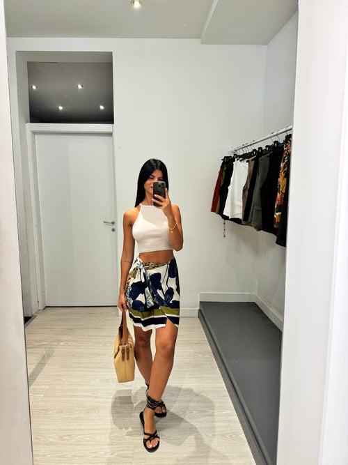 Canotta crop scollo americano