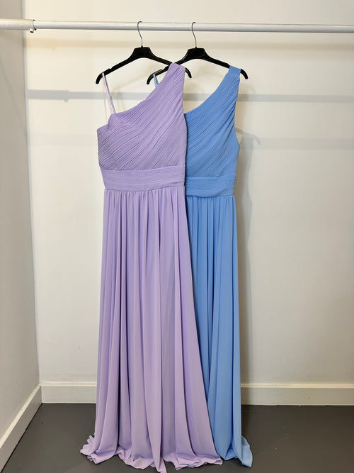 Abito cerimonia maxi monospalla drappeggio