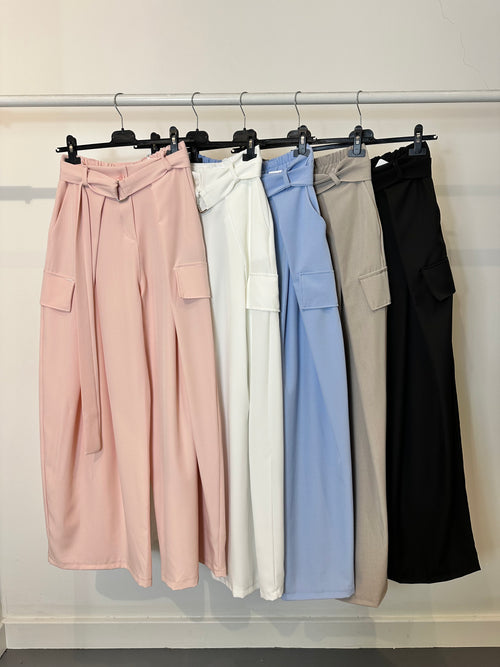 Pantalone tasconato pence e cintura