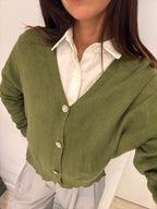 Cardigan over bottoni gioiello