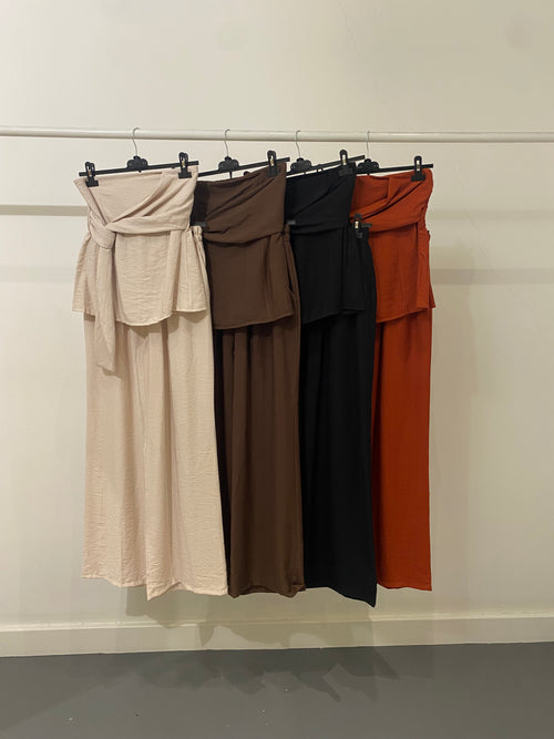Completo top fascia con pantalone