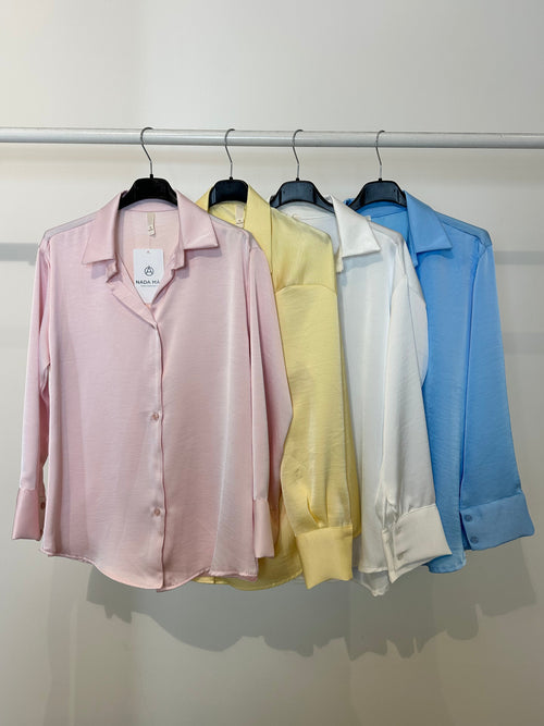 Camicia raso con colletto