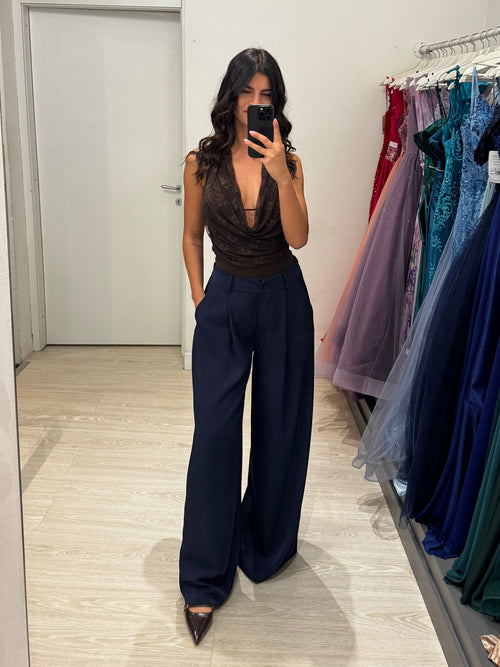 Body pizzo scollo morbido