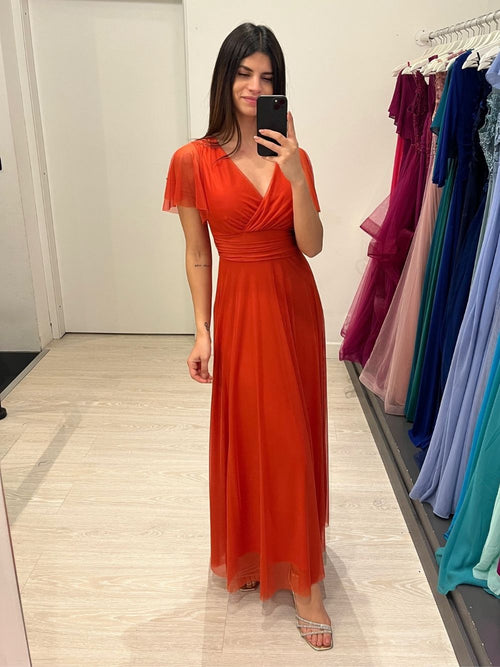 Abito Giulia cerimonia tulle manica