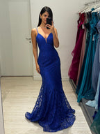 Abito sirena lurex pois incrocio dietro