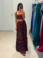 Completo fragole top e gonna