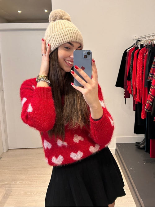 Cuffia ponpon paillettes