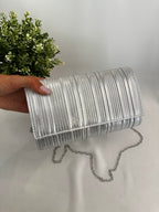 Pochette elegante plisse