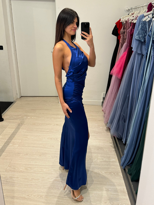 Vestito sirena scollo americana raso