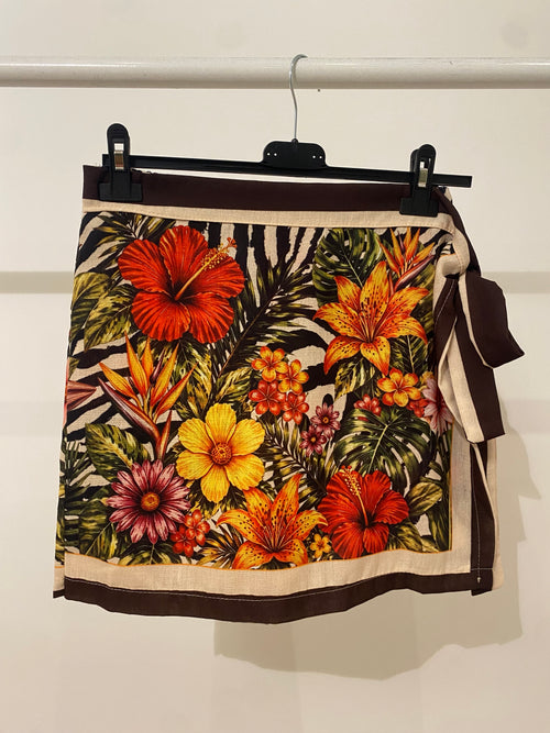 Shorts pareo floreale