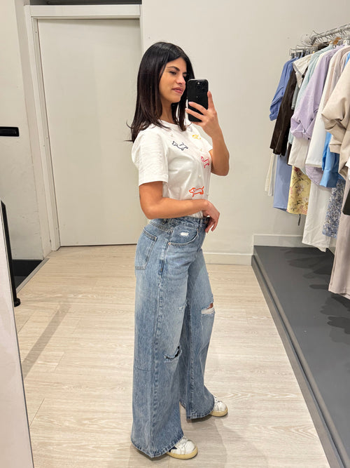 Jeans palazzo strappi Molly willow wide