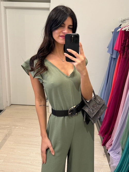 Cintura elasticizzata fibbia media marmo