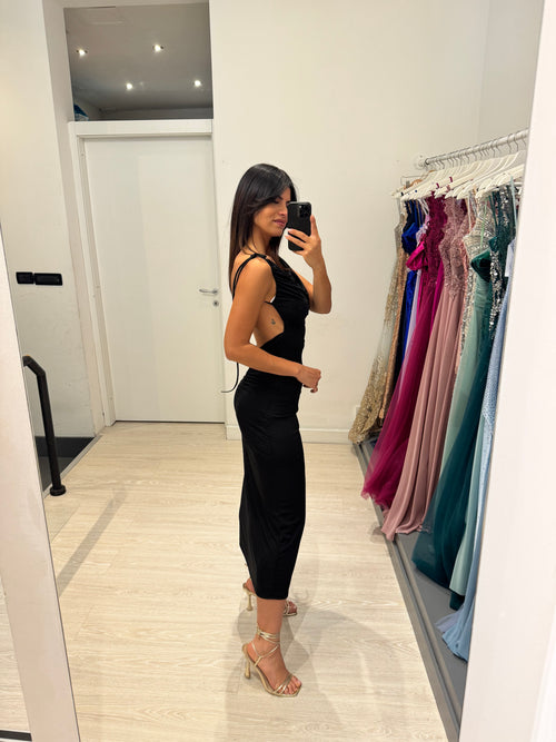 Vestito lungo lacci e schiena nuda
