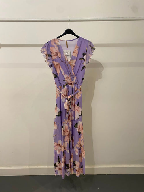 Vestito lungo manica fantasia mix