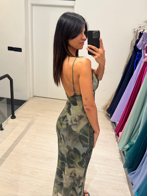 Vestito lungo tulle fantasia