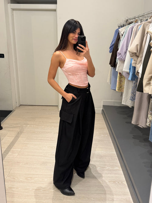 Pantalone tasconato pence e cintura