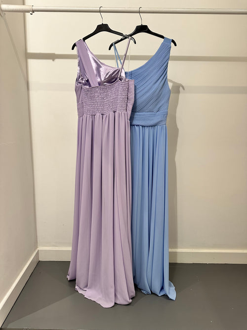 Abito cerimonia maxi monospalla drappeggio