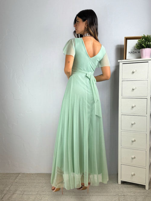 Abito Giulia cerimonia tulle manica