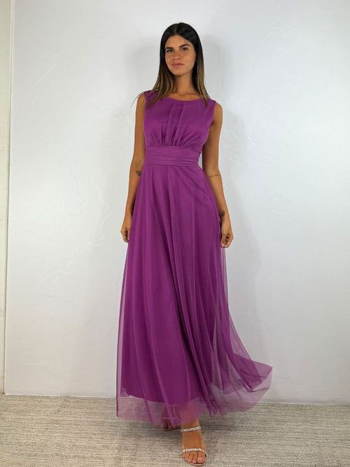 Abito Giulia cerimonia tulle smanicato