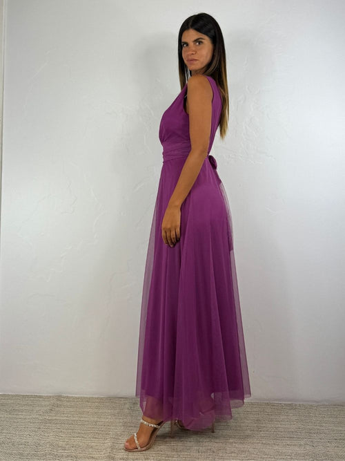 Abito Giulia cerimonia tulle smanicato