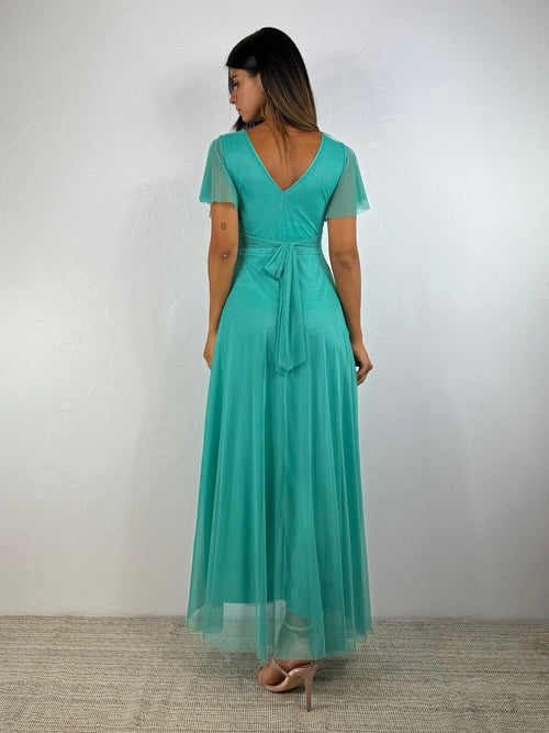 Abito Giulia cerimonia tulle manica