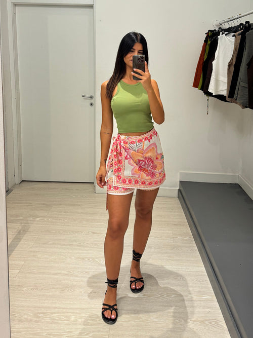 Shorts pareo floreale