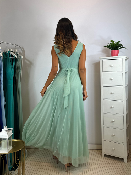 Abito Giulia cerimonia tulle smanicato