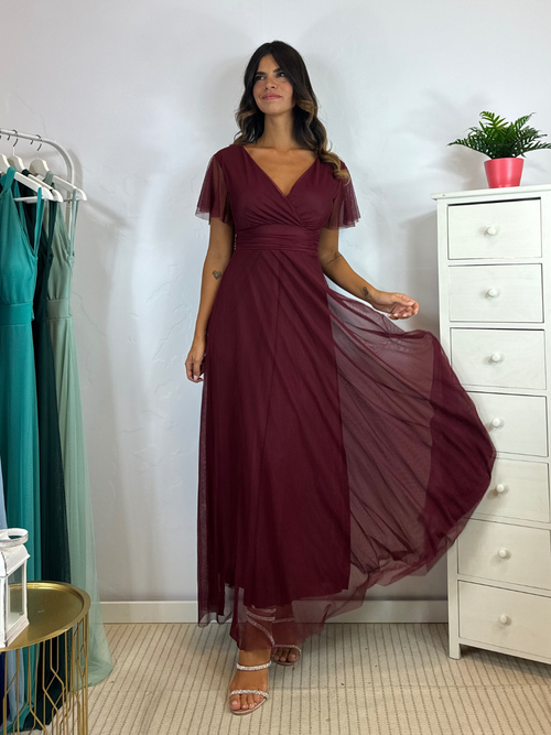 Abito Giulia cerimonia tulle manica
