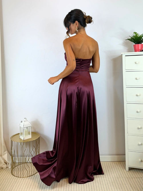 Vestito lungo scollo incrociato morbido