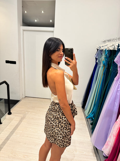 Gonna pareo leopardata
